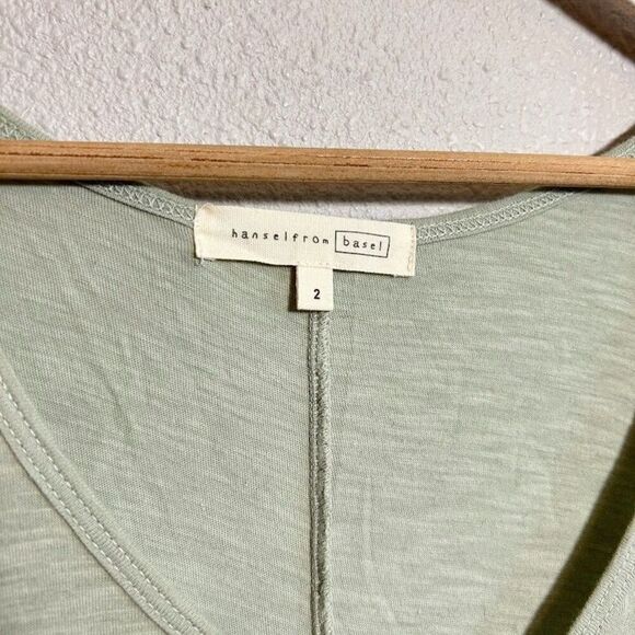 Hansel From Basel Avalon Romper Jumpsuit 2 US 8-10 Sage Green Sleeveless Cotton - Picture 7 of 8